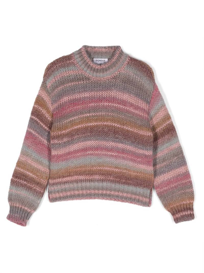 DONDUP KIDS patterned intarsia-knit crew-neck jumper - Pink von DONDUP KIDS