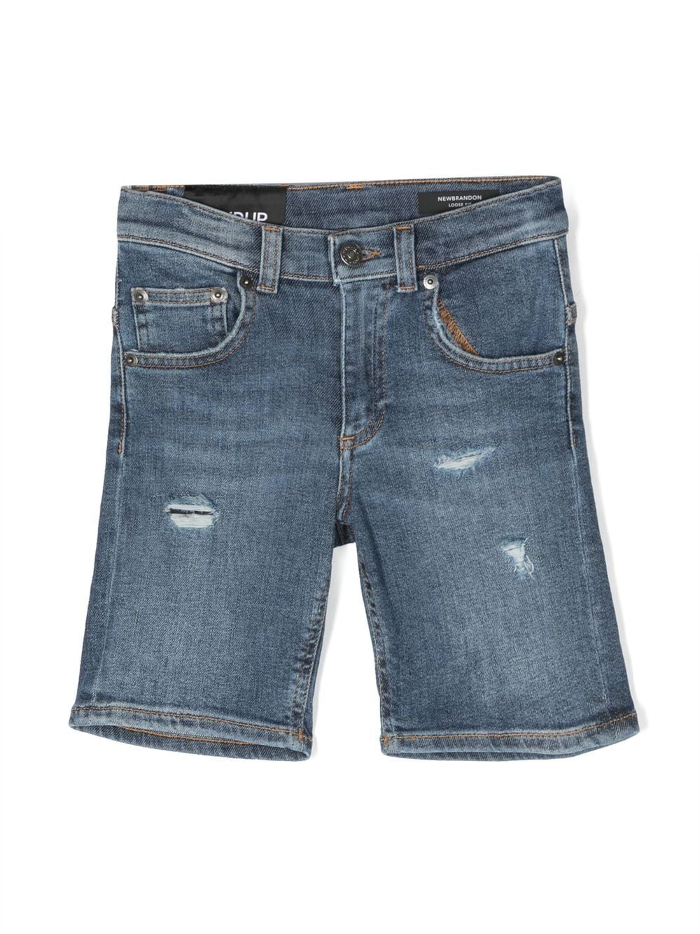 DONDUP KIDS ripped-detail denim shorts - Blue von DONDUP KIDS