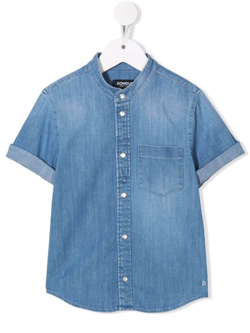 DONDUP KIDS short-sleeved cotton denim shirt - Blue von DONDUP KIDS