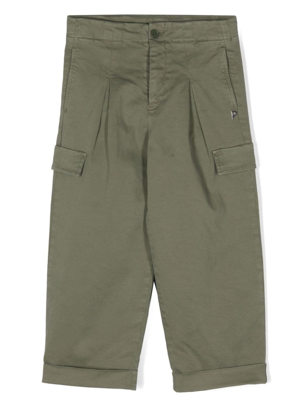 DONDUP KIDS straight-leg cotton trousers - Green von DONDUP KIDS