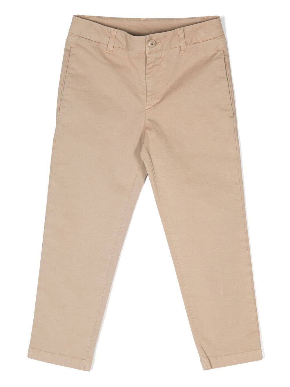DONDUP KIDS straight-leg cotton trousers - Neutrals von DONDUP KIDS