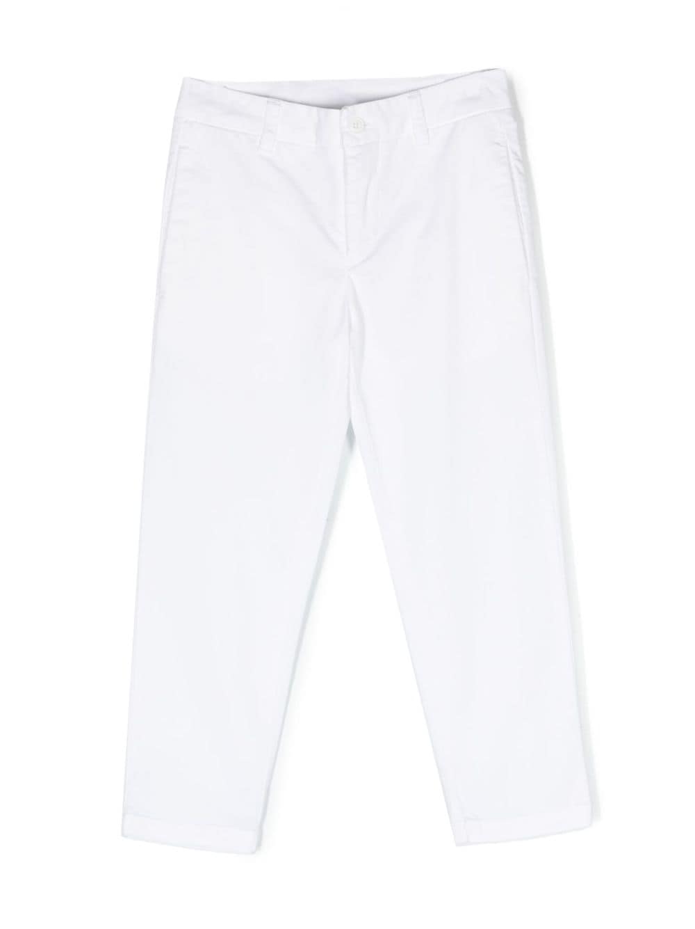 DONDUP KIDS straight-leg cotton trousers - White von DONDUP KIDS