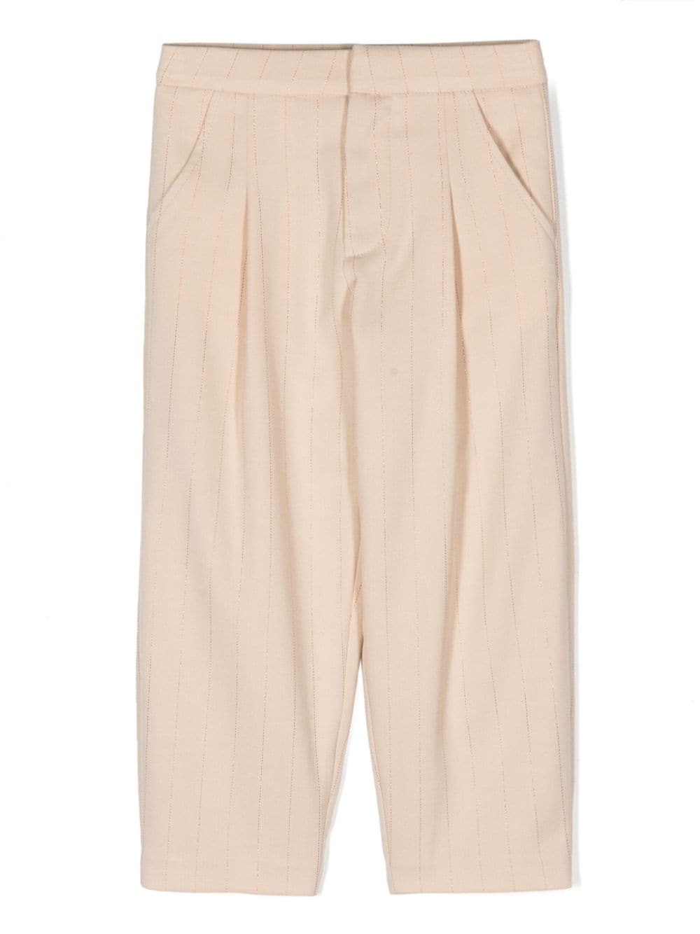 DONDUP KIDS striped straight-leg trousers - Neutrals von DONDUP KIDS