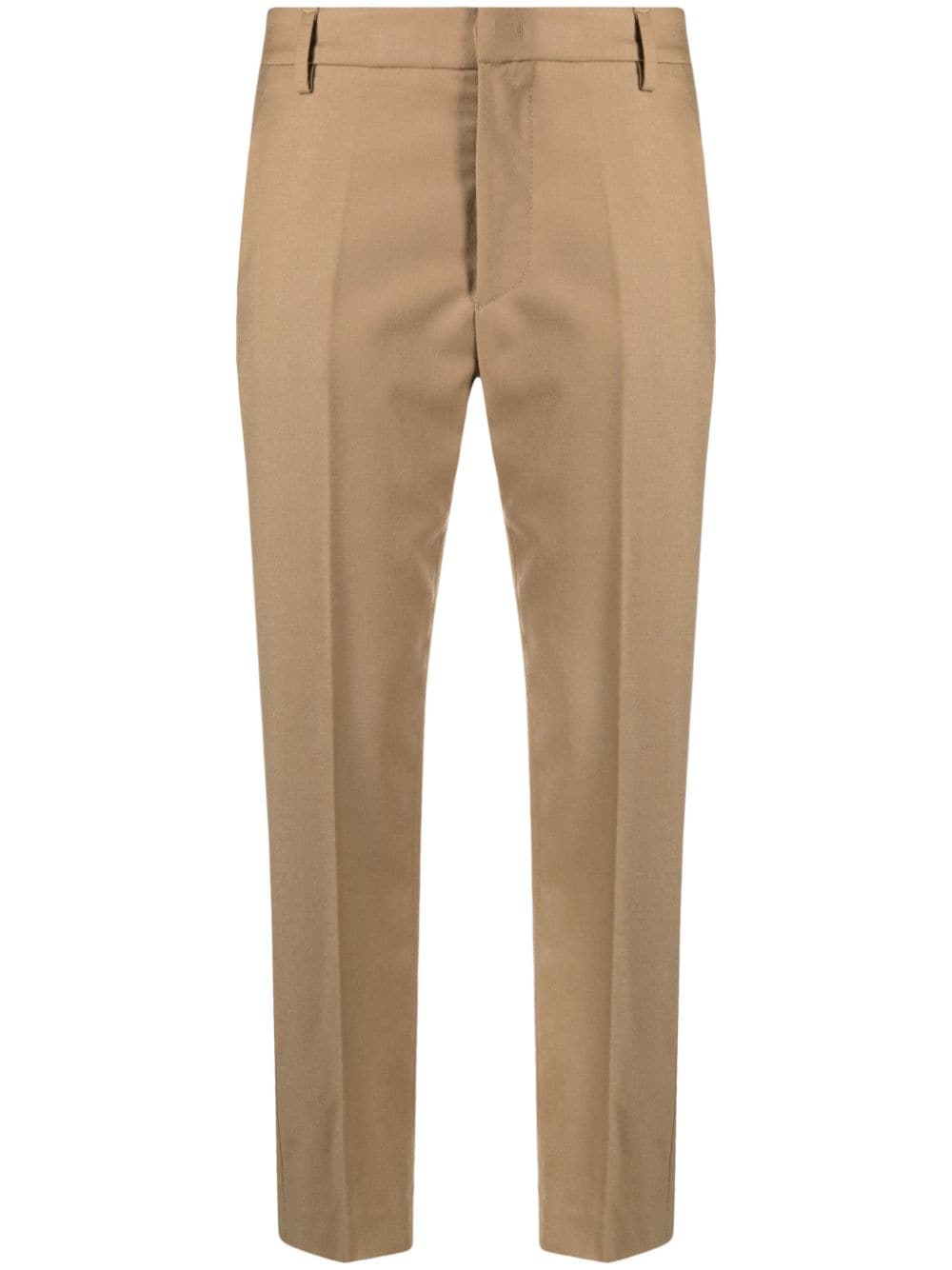 DONDUP Nima cropped virgin wool trousers - Brown von DONDUP