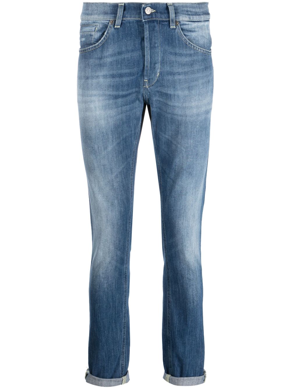 DONDUP bleached-effect cotton jeans - Blue von DONDUP