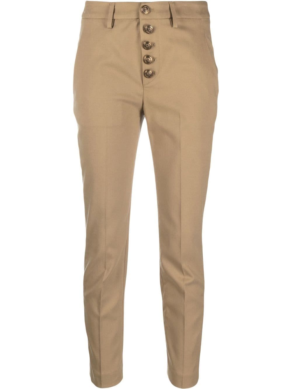DONDUP buttoned-up slim-fit trousers - Neutrals von DONDUP
