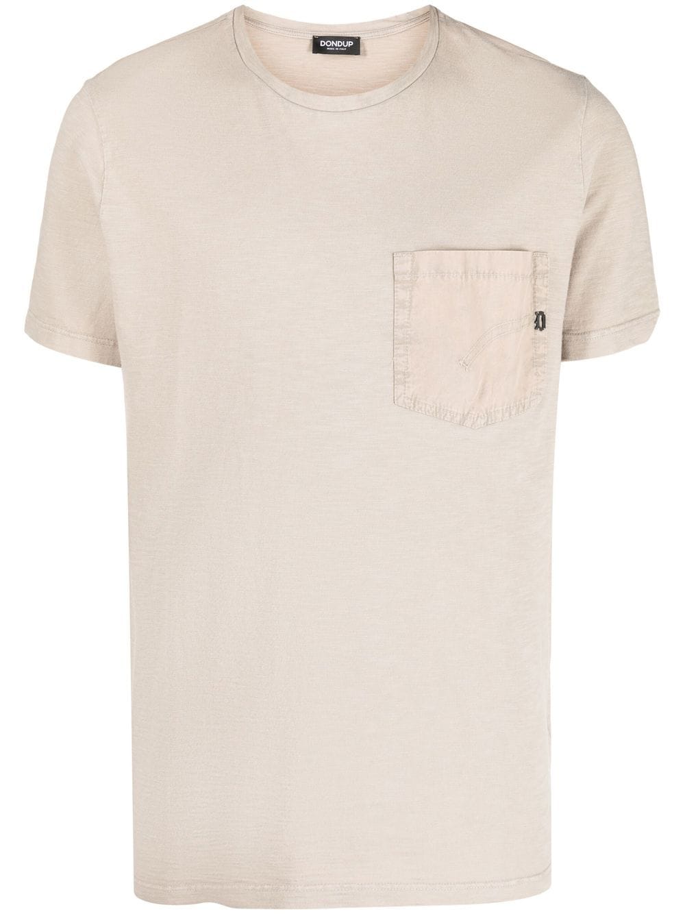 DONDUP chest-pocket cotton T-shirt - Neutrals von DONDUP