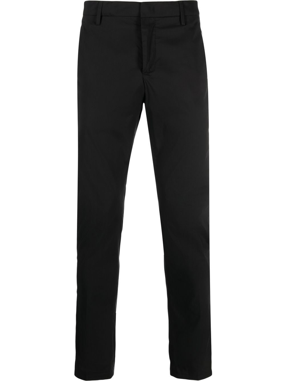 DONDUP cotton slim-cut trousers - Black von DONDUP