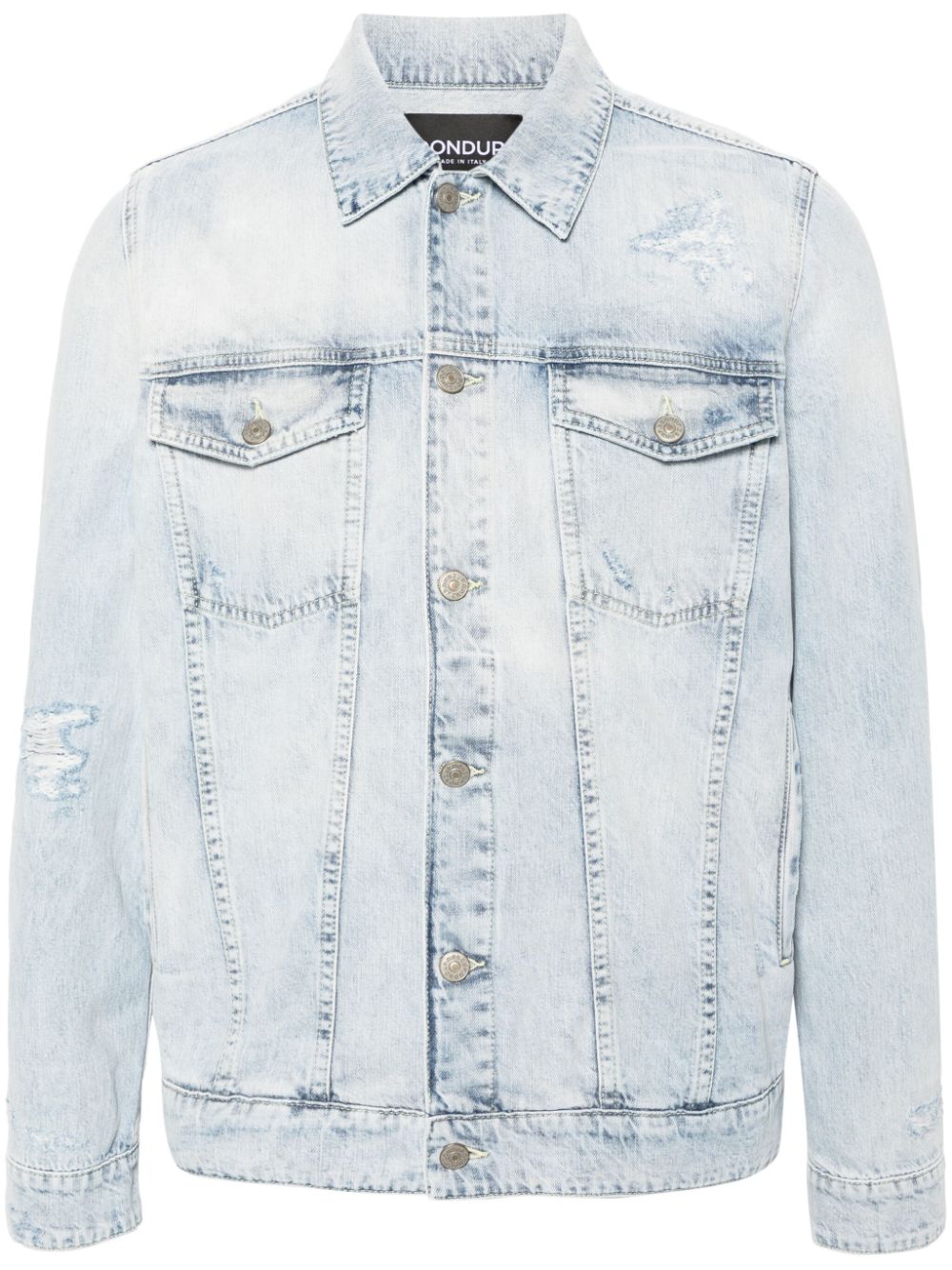 DONDUP cotton washed denim jacket - Blue von DONDUP