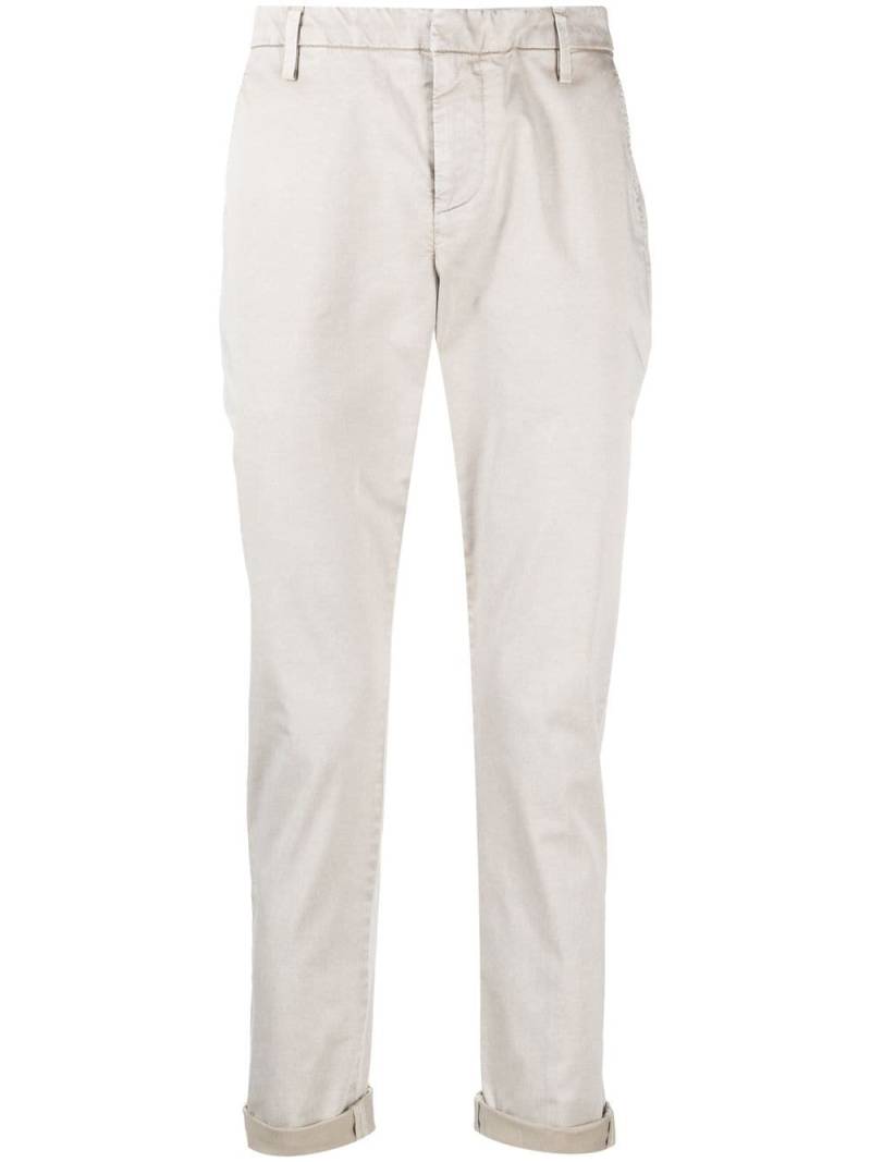 DONDUP cropped cotton chino trousers - Neutrals von DONDUP