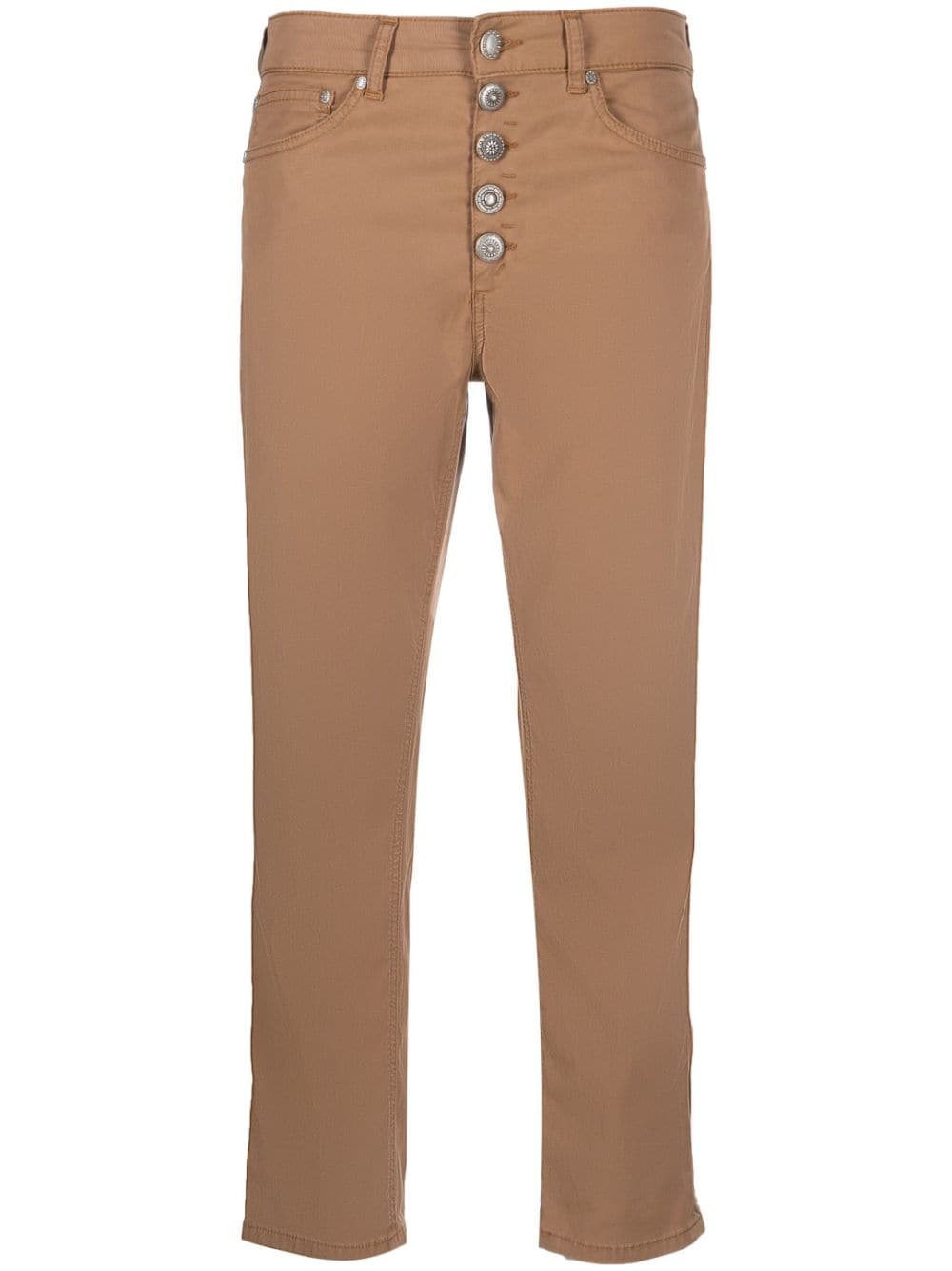 DONDUP cropped straight-leg trousers - Brown von DONDUP