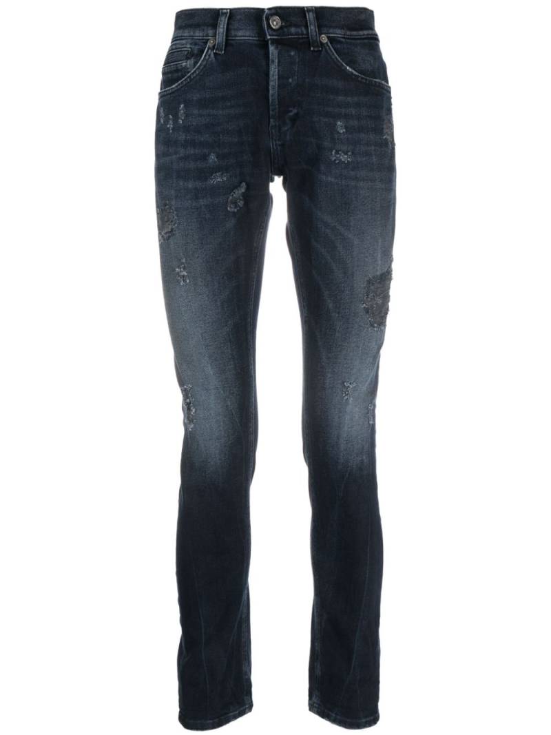 DONDUP distressed-effect skinny-cut jeans - Blue von DONDUP