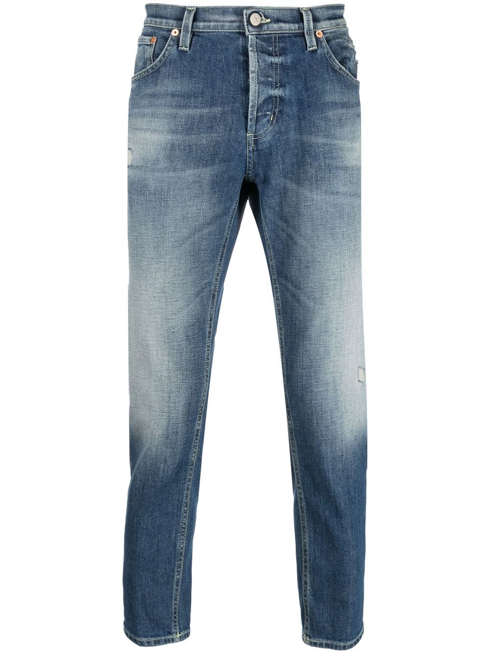DONDUP faded sim-cut cropped jeans - Blue von DONDUP
