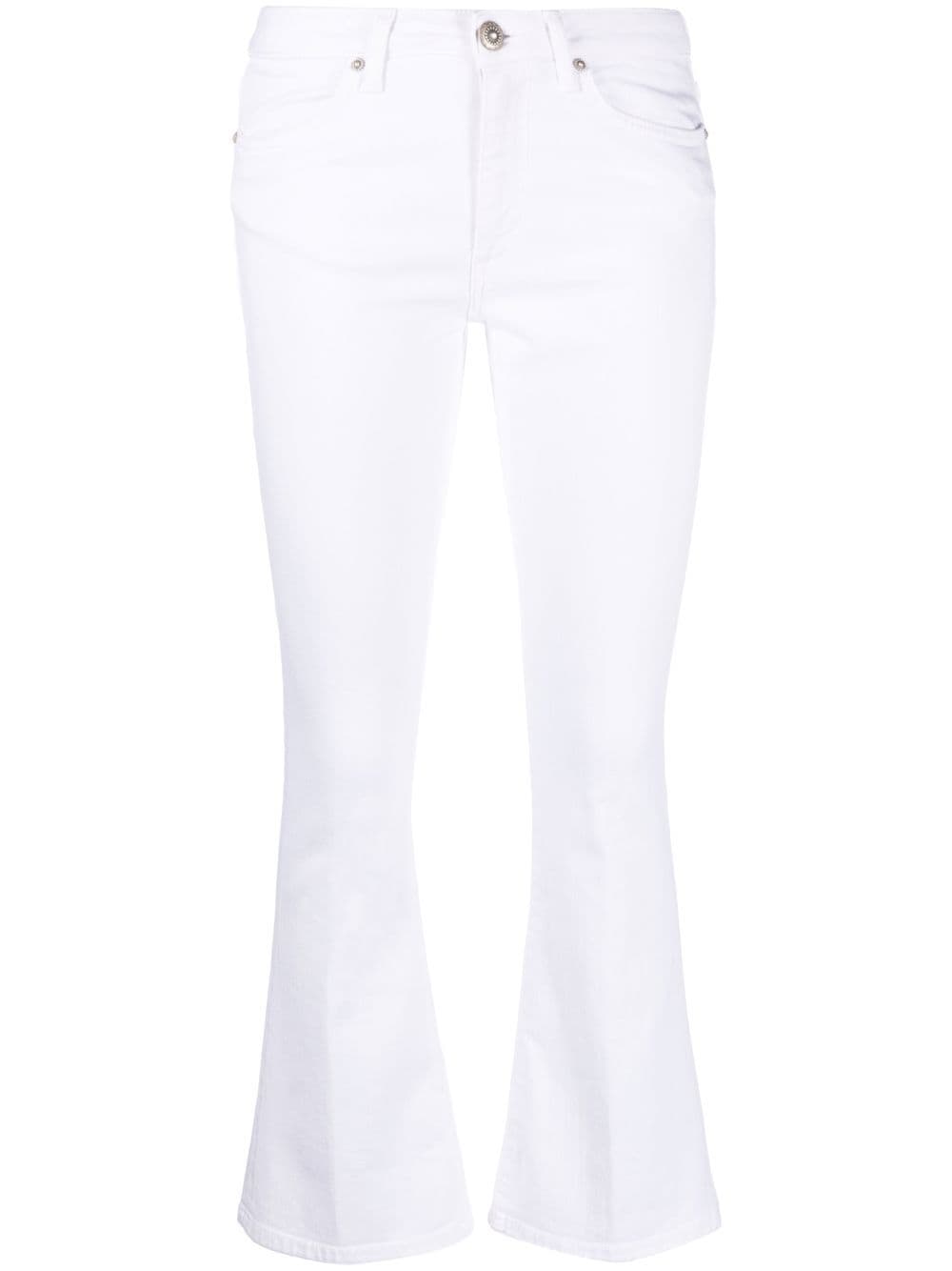 DONDUP flared-cuff cropped jeans - White von DONDUP