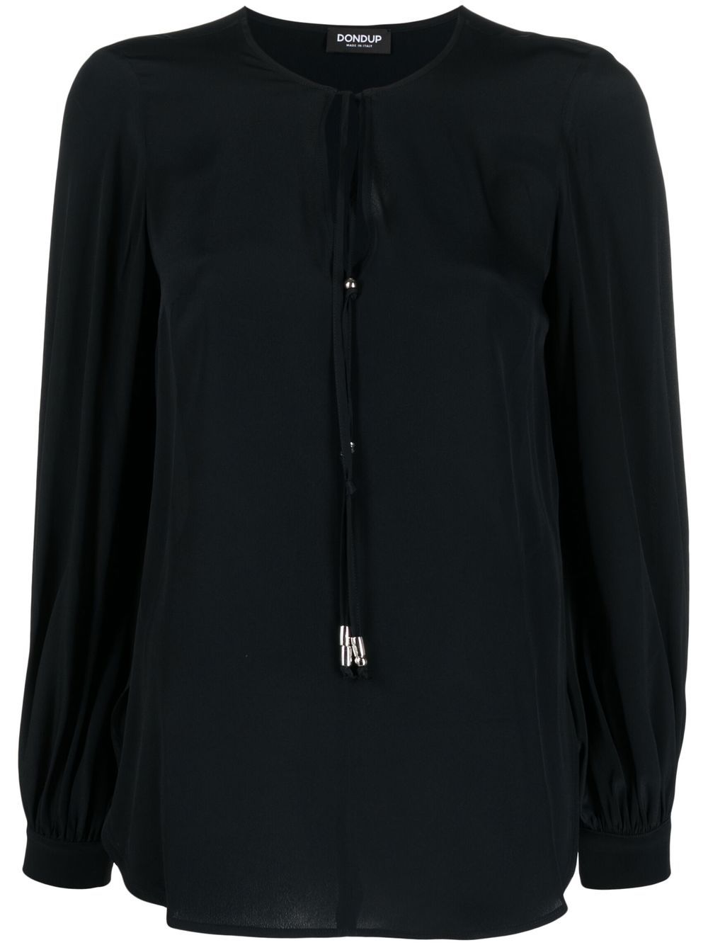 DONDUP keyhole-neck blouse - Black von DONDUP