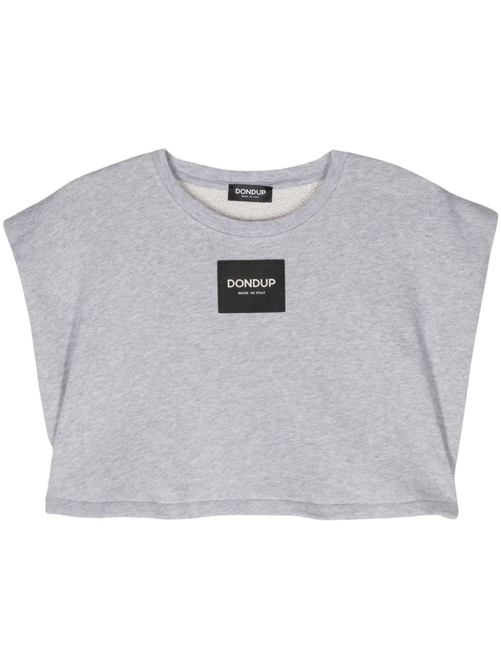 DONDUP logo-patch cropped top - Grey von DONDUP