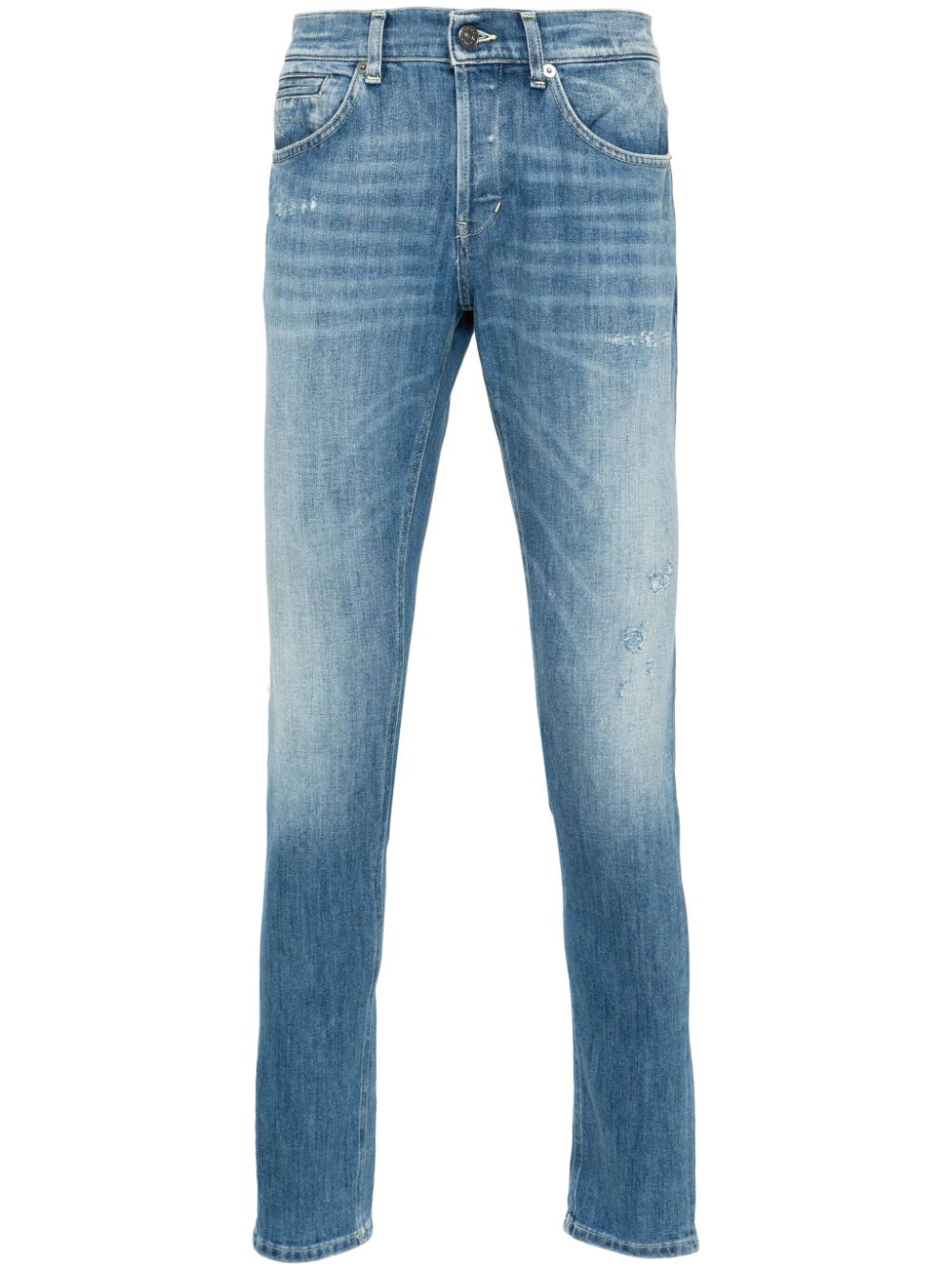 DONDUP logo-plaque distressed jeans - Blue von DONDUP