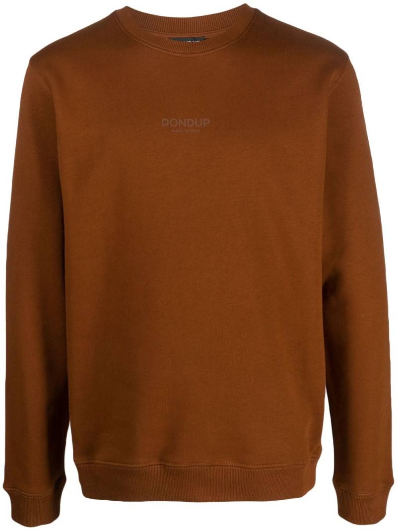 DONDUP logo-print cotton sweatshirt - Brown von DONDUP