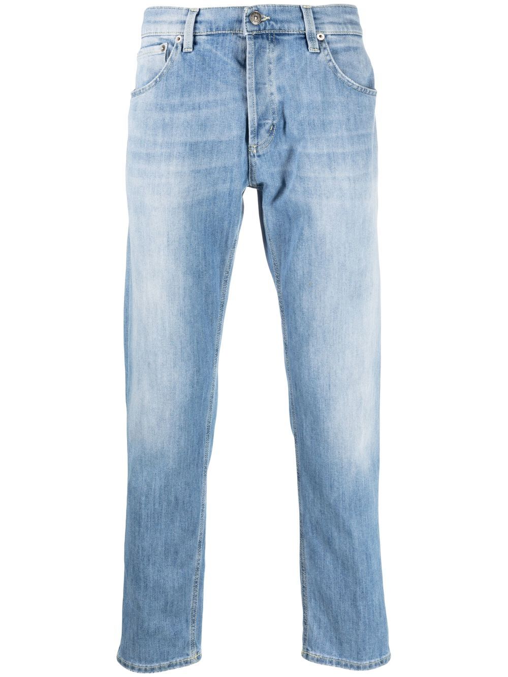 DONDUP logo-print straight-leg jeans - Blue von DONDUP