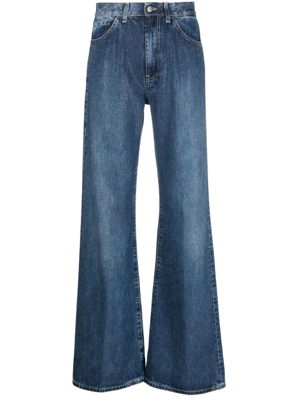 DONDUP Amber low-rise wide-leg jeans - Blue von DONDUP