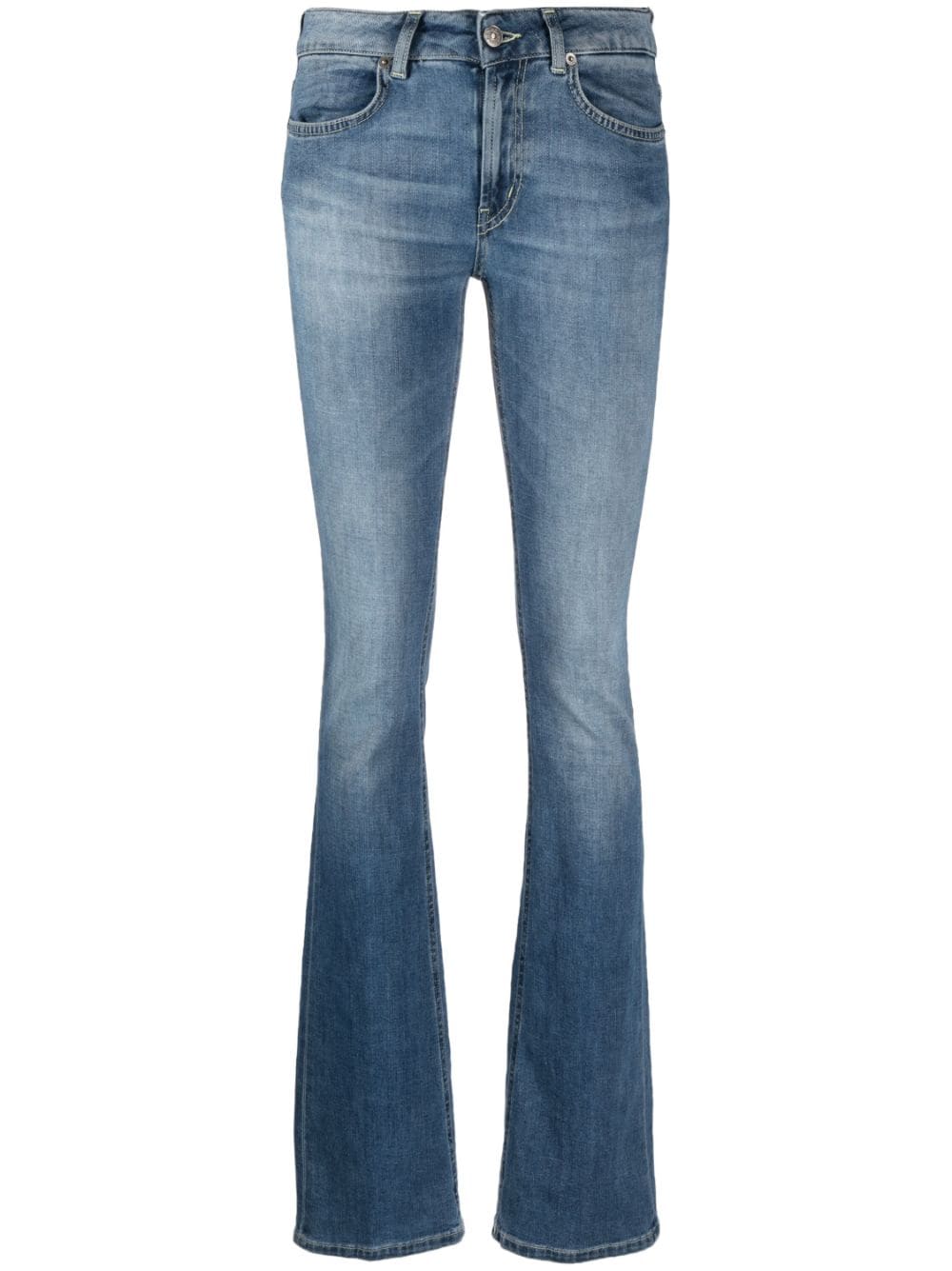 DONDUP mid-rise flared washed-denim jeans - Blue von DONDUP