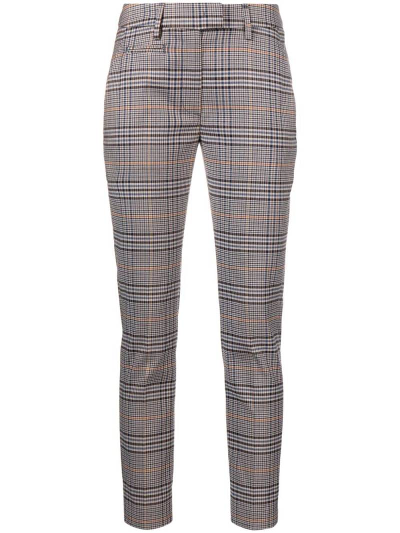 DONDUP plaid cropped trousers - Blue von DONDUP