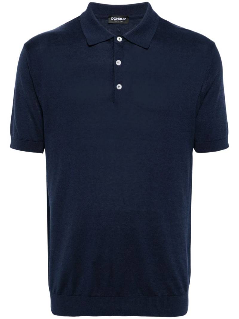 DONDUP silk-blend polo shirt - Blue von DONDUP