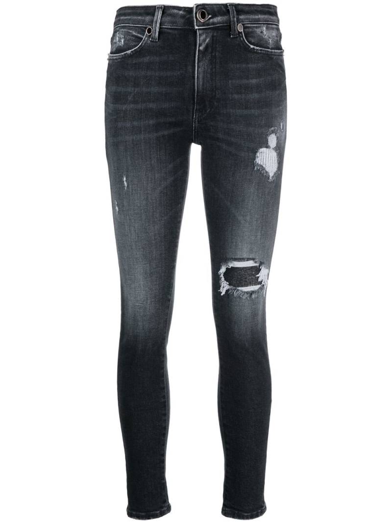 DONDUP skinny ripped-detail jeans - Black von DONDUP