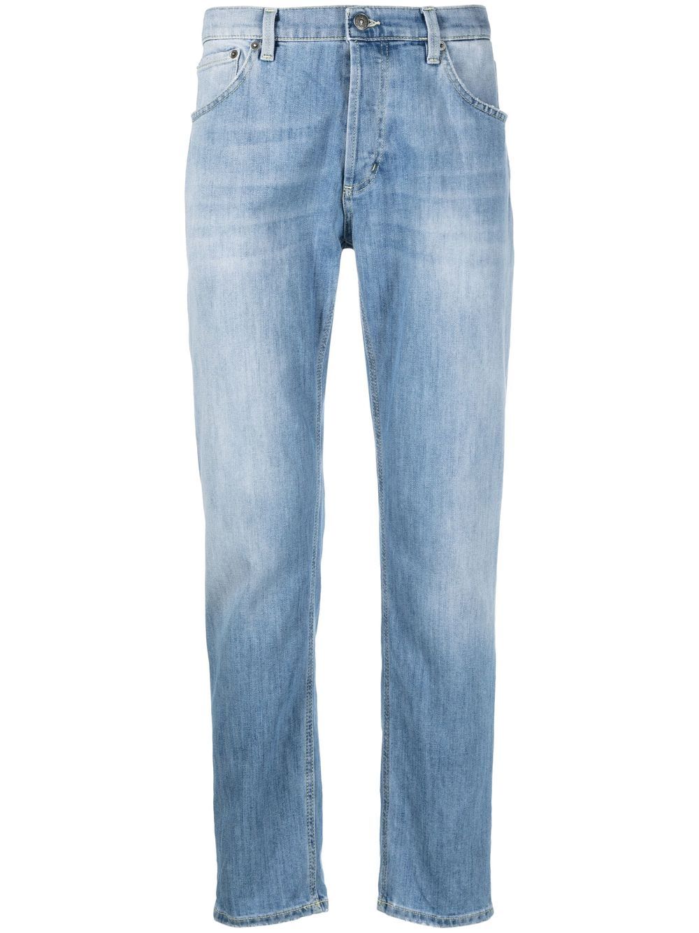 DONDUP stonewashed straight-leg jeans - Blue von DONDUP