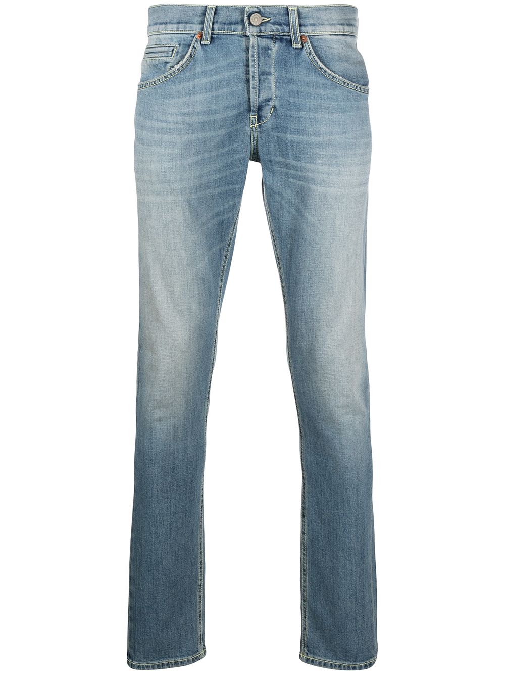 DONDUP stonewashed straight-leg jeans - Blue von DONDUP