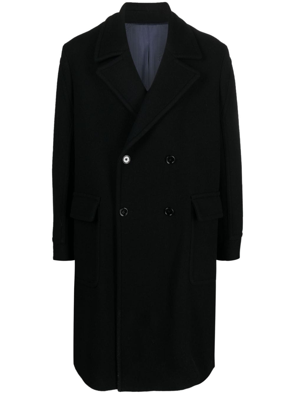DONDUP virgin wool-blend mid coat - Black von DONDUP