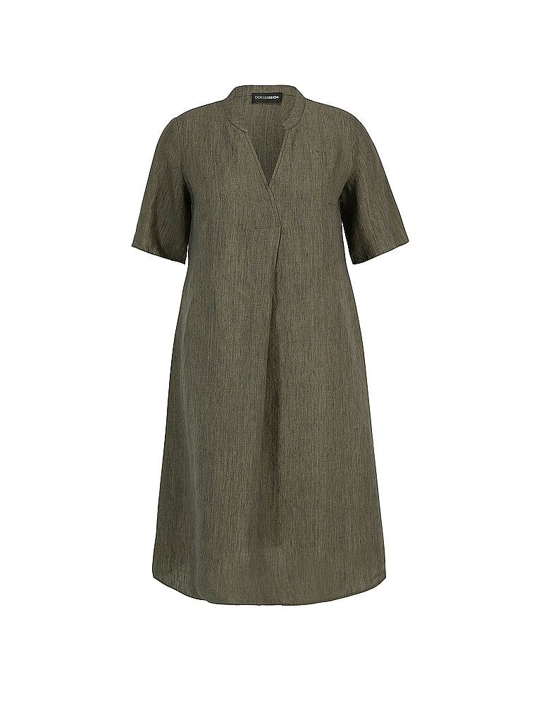 DORIS STREICH Leinenkleid olive | 44 von DORIS STREICH