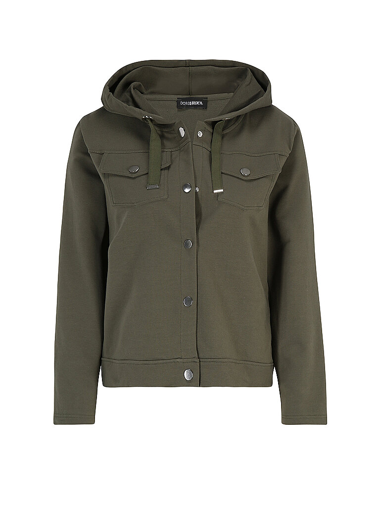 DORIS STREICH Sweatjacke olive | 38 von DORIS STREICH