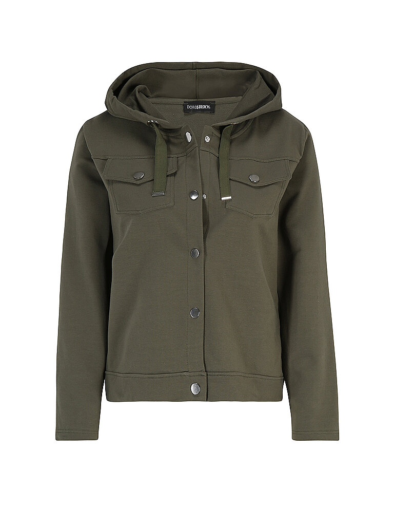 DORIS STREICH Sweatjacke olive | 38 von DORIS STREICH