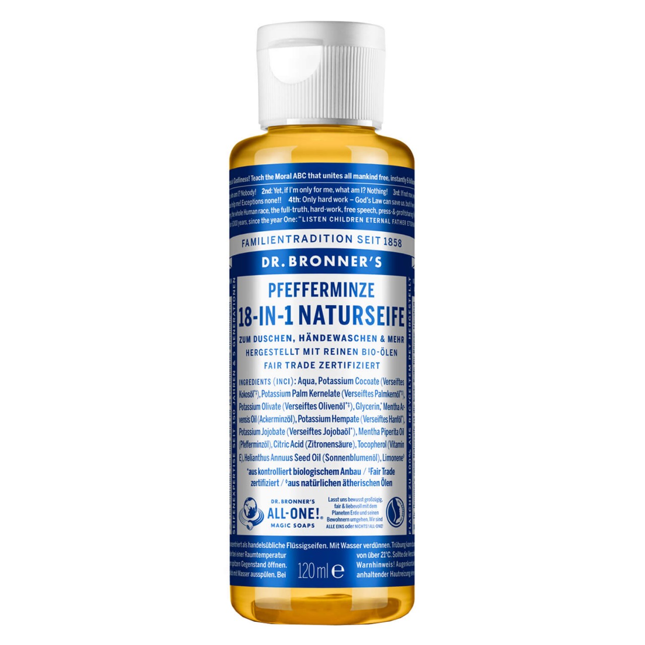 DR. BRONNER'S - 18-IN-1 Flüssigseife Peppermint von DR. BRONNER'S