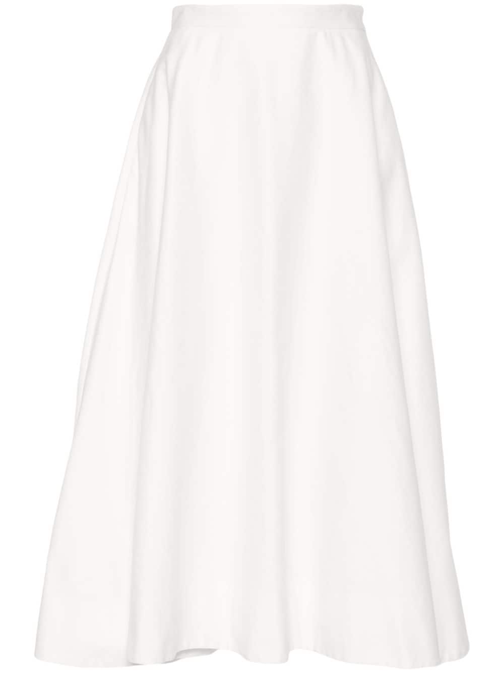 DRHOPE A-line midi skirt - White von DRHOPE