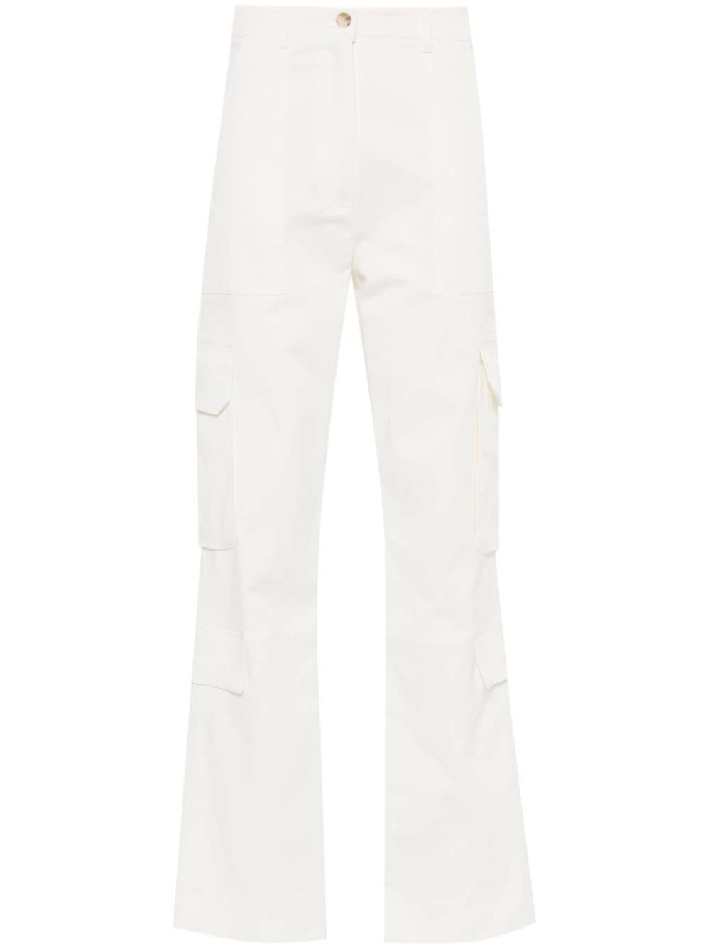 DRHOPE multi-pockets straight-leg trousers - White von DRHOPE