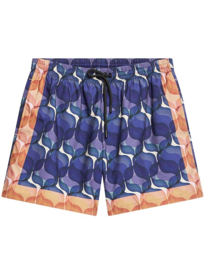 DRIES VAN NOTEN geometric-print swim shorts - Blue von DRIES VAN NOTEN