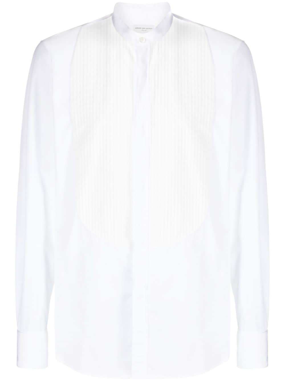 DRIES VAN NOTEN cotton tuxedo shirt - White von DRIES VAN NOTEN