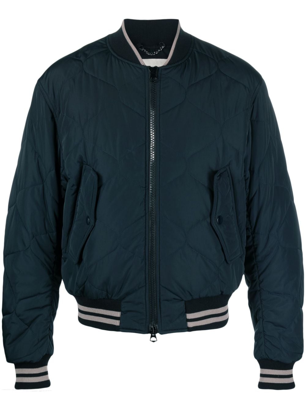 DRIES VAN NOTEN back-zip bomber jacket - Blue von DRIES VAN NOTEN