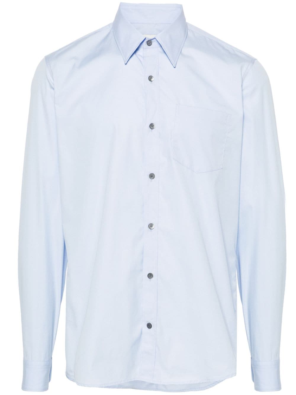 DRIES VAN NOTEN straight-collar cotton shirt - Blue von DRIES VAN NOTEN