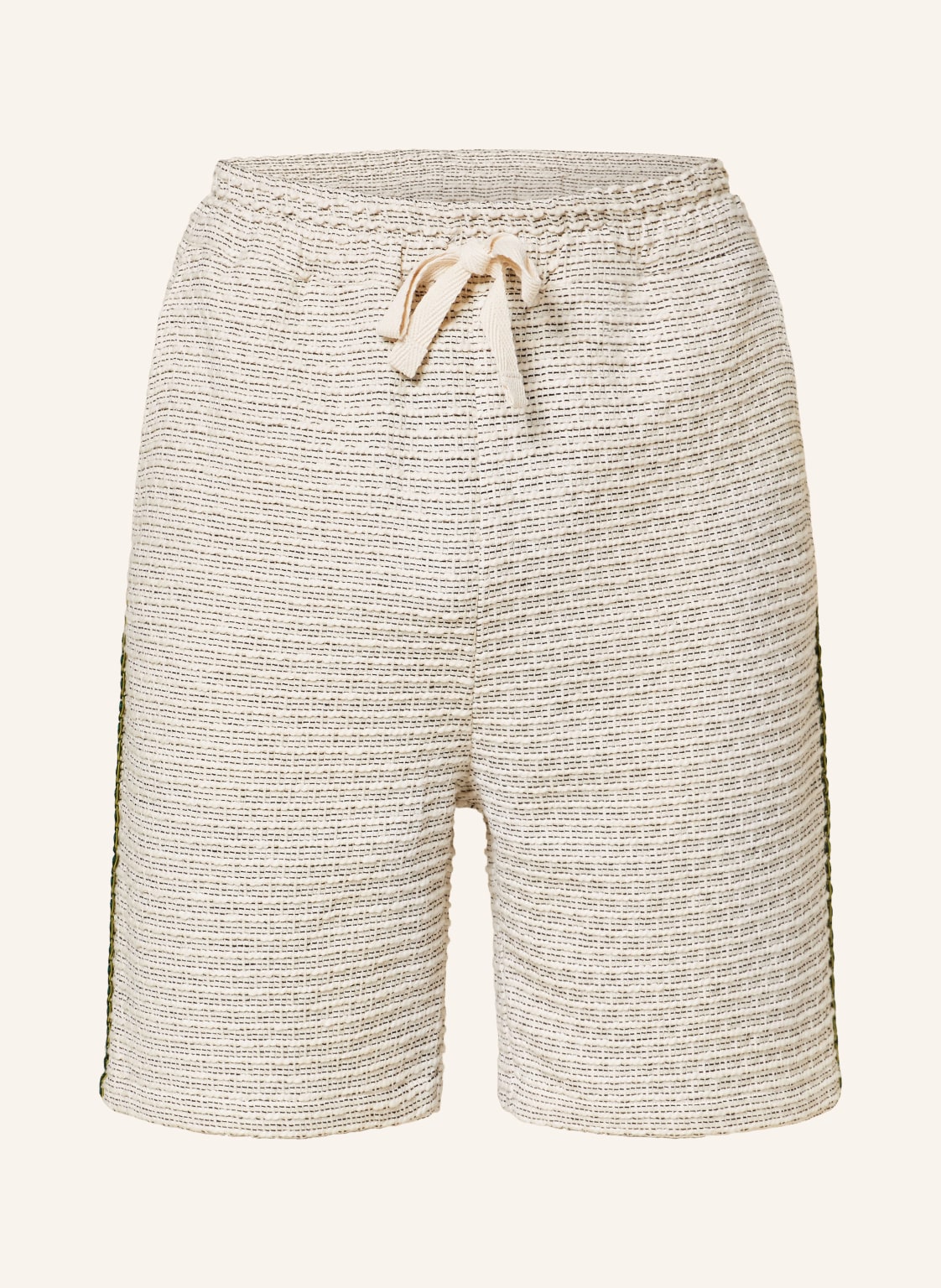 Drôle De Monsieur Tweed-Shorts Mit Galonstreifen beige von DRÔLE DE MONSIEUR