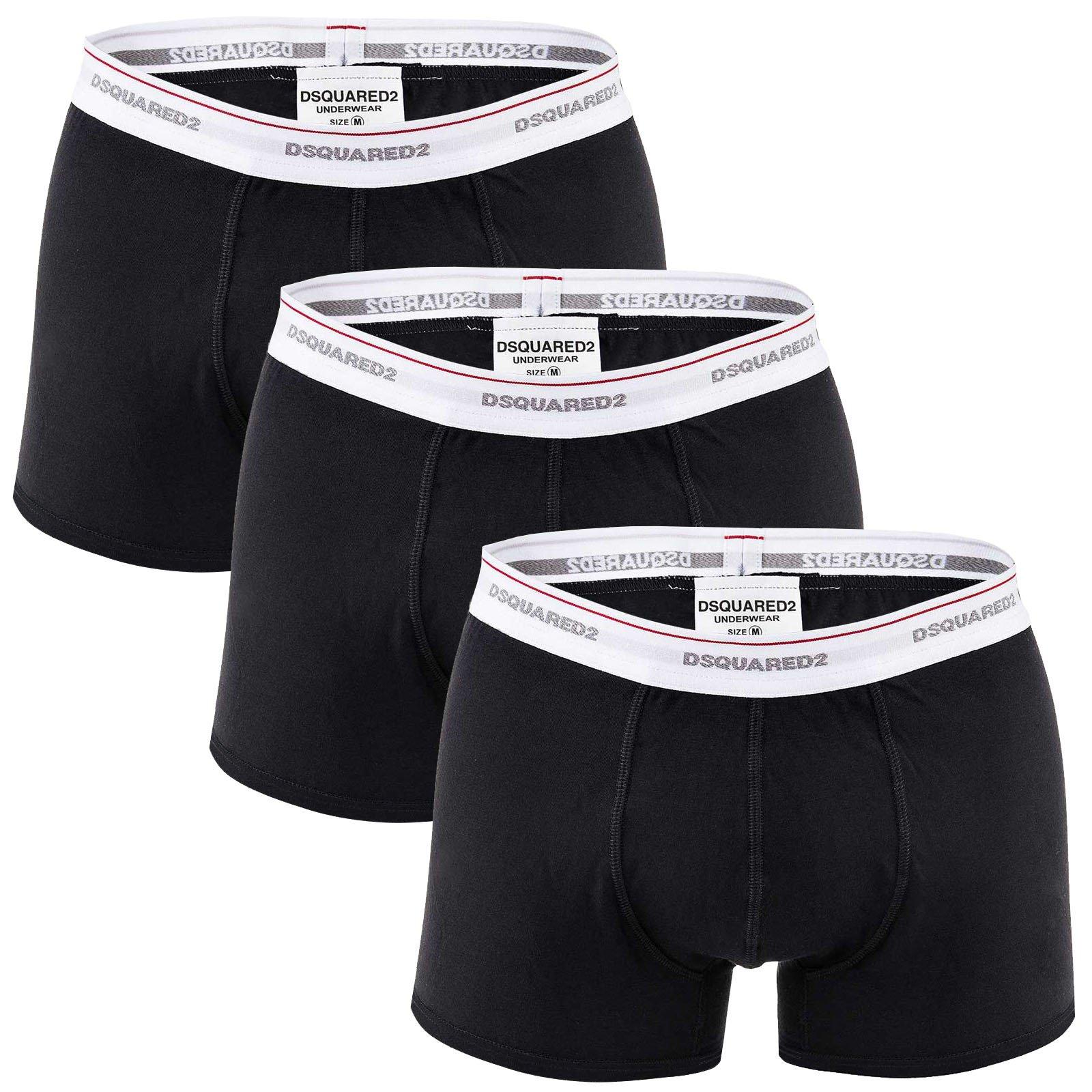 Boxershort 3er Pack Bequem Sitzend Herren Schwarz 3XL von DSQUARED2