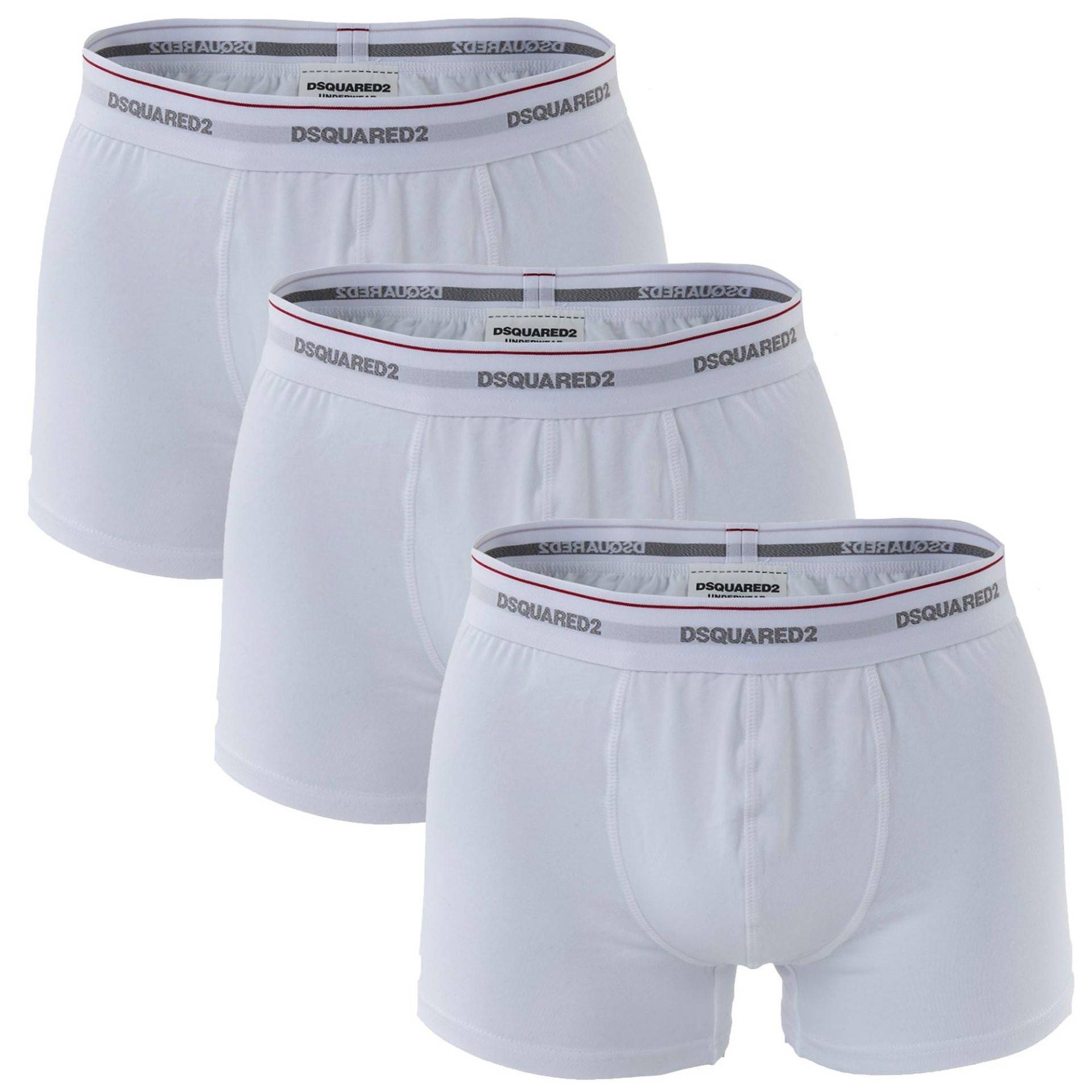 Boxershort 3er Pack Bequem Sitzend Herren Weiss 3XL von DSQUARED2