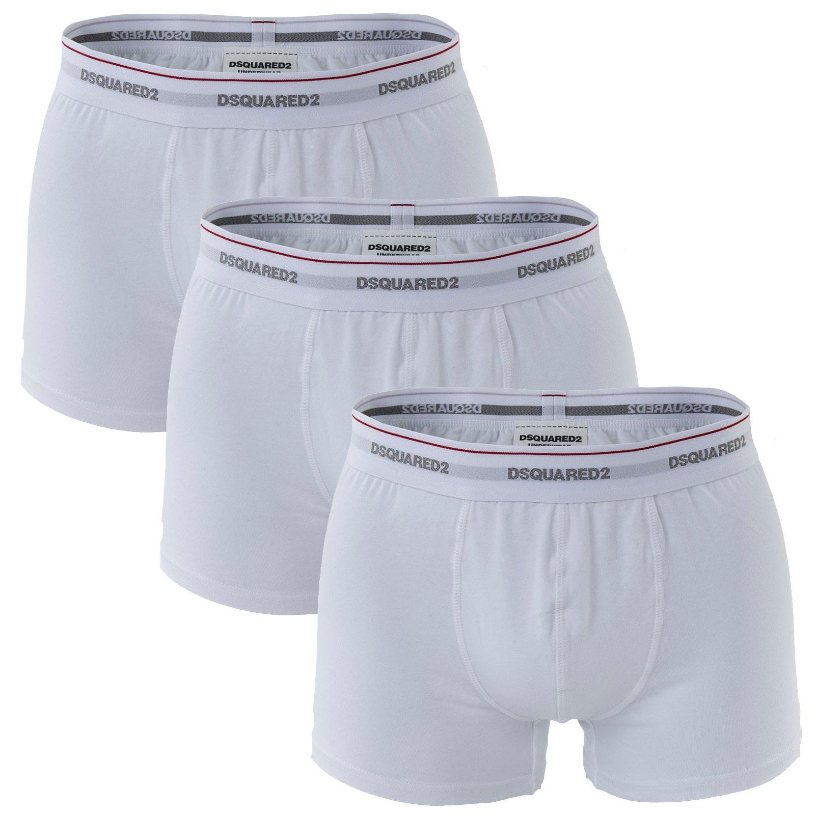 Boxershort 3er Pack Bequem Sitzend Herren Weiss S von DSQUARED2