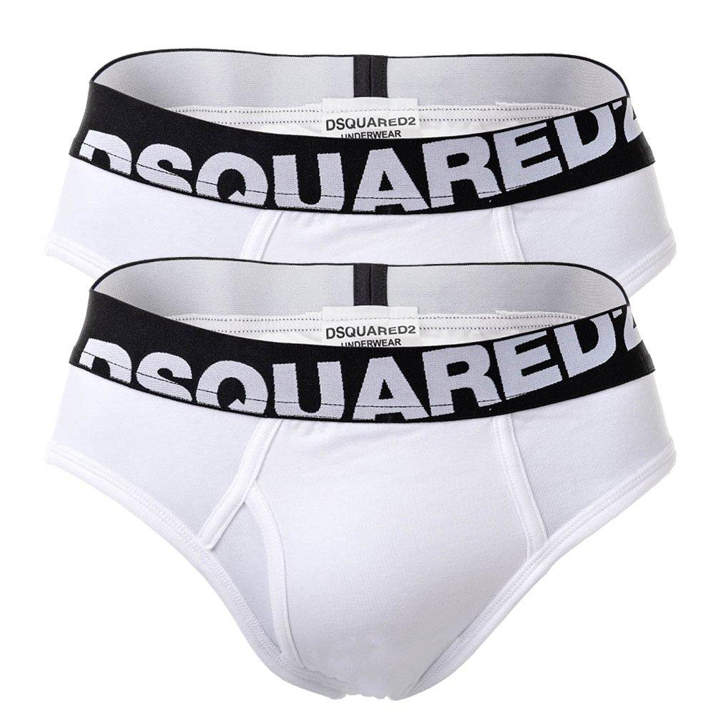 Slip 2er Pack Stretch Herren Weiss L von DSQUARED2