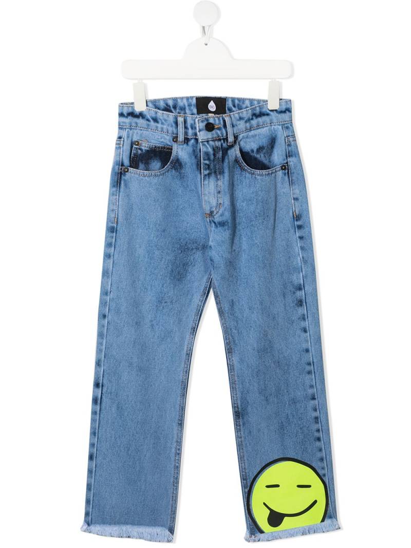 DUOltd Tongue Out Smile jeans - Blue von DUOltd