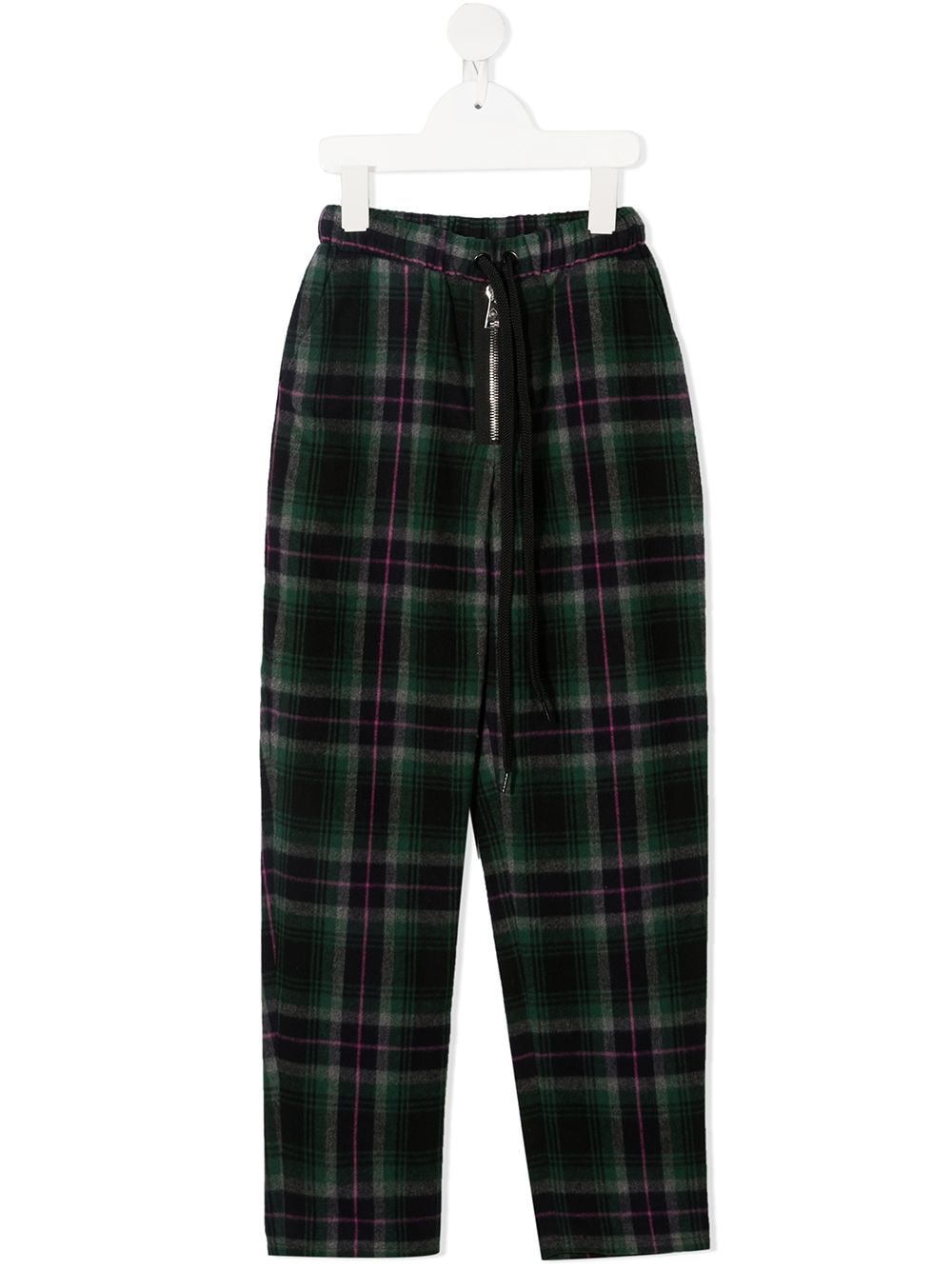 DUOltd check print trousers - Green von DUOltd