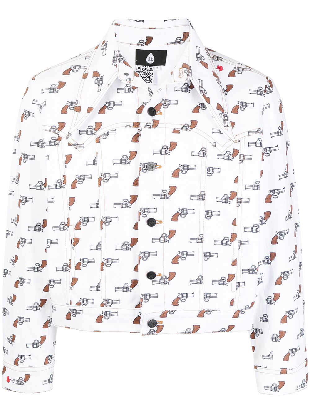 DUOltd graphic-print denim shirt jacket - White von DUOltd