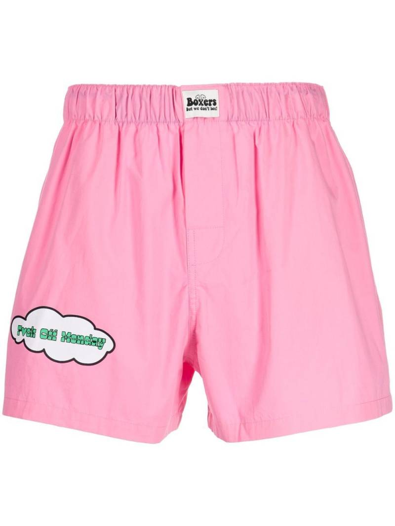 DUOltd logo-print boxer shorts - Pink von DUOltd